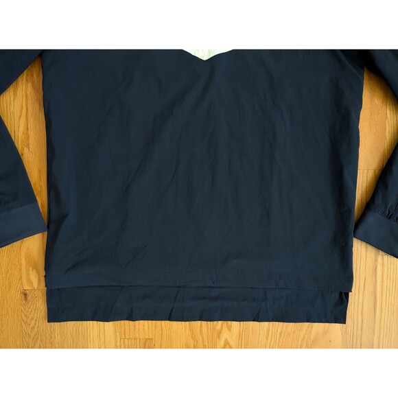 Rhone Mens Small 1/4 Zip Performance Pullover Blue White Mesh Lined Casual Logo - Picture 2 of 10